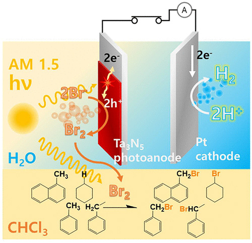 출처: 'Highly Selective Tandem Photoelectrochemical C–H Activation via Bromine Evolution Reaction in Two-Phase Electrolyte’(2023)